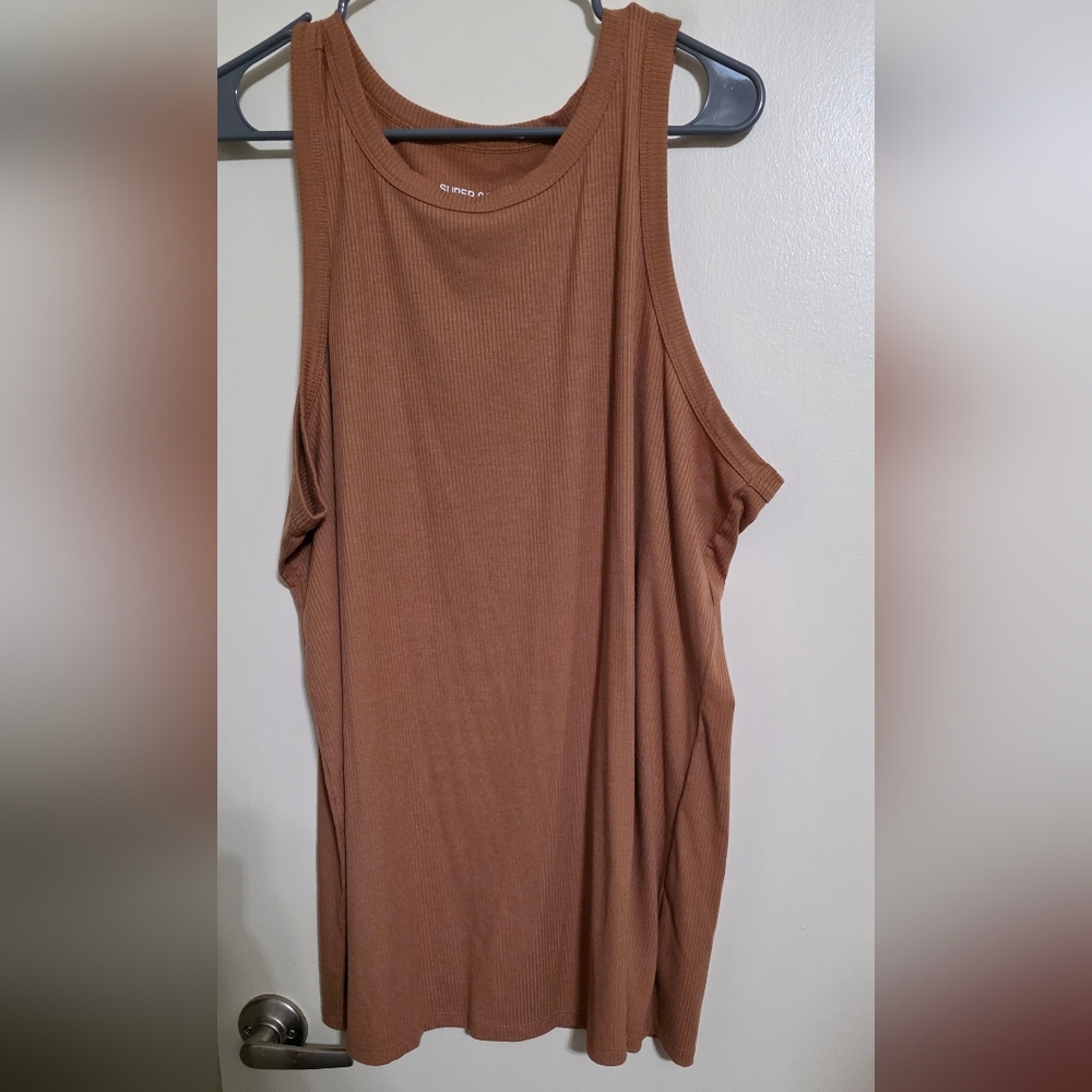 Torrid Brown Ribbed Tank Top